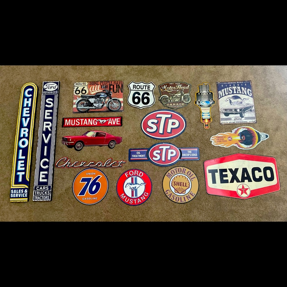Multiple car related signs from Hobby Lobby